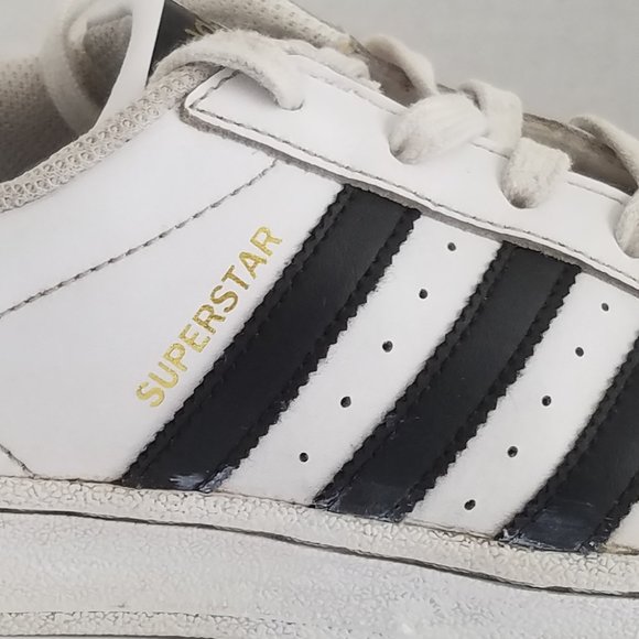 3 for $25 🌟🌟🌟Adidas Superstar White & Black Leather Trainers - Picture 7 of 8